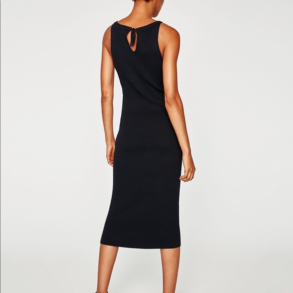 NWOT Zara Ribbed Dress With Thin Straps - Picture 2 of 8